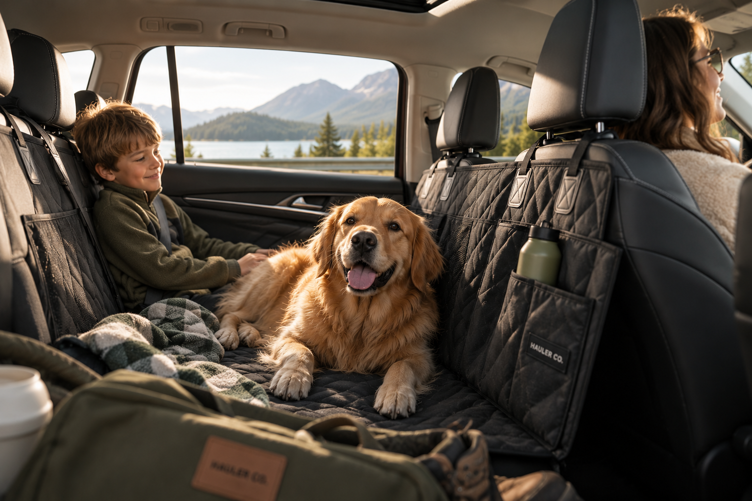 Family road trip with dog using Hauler Co