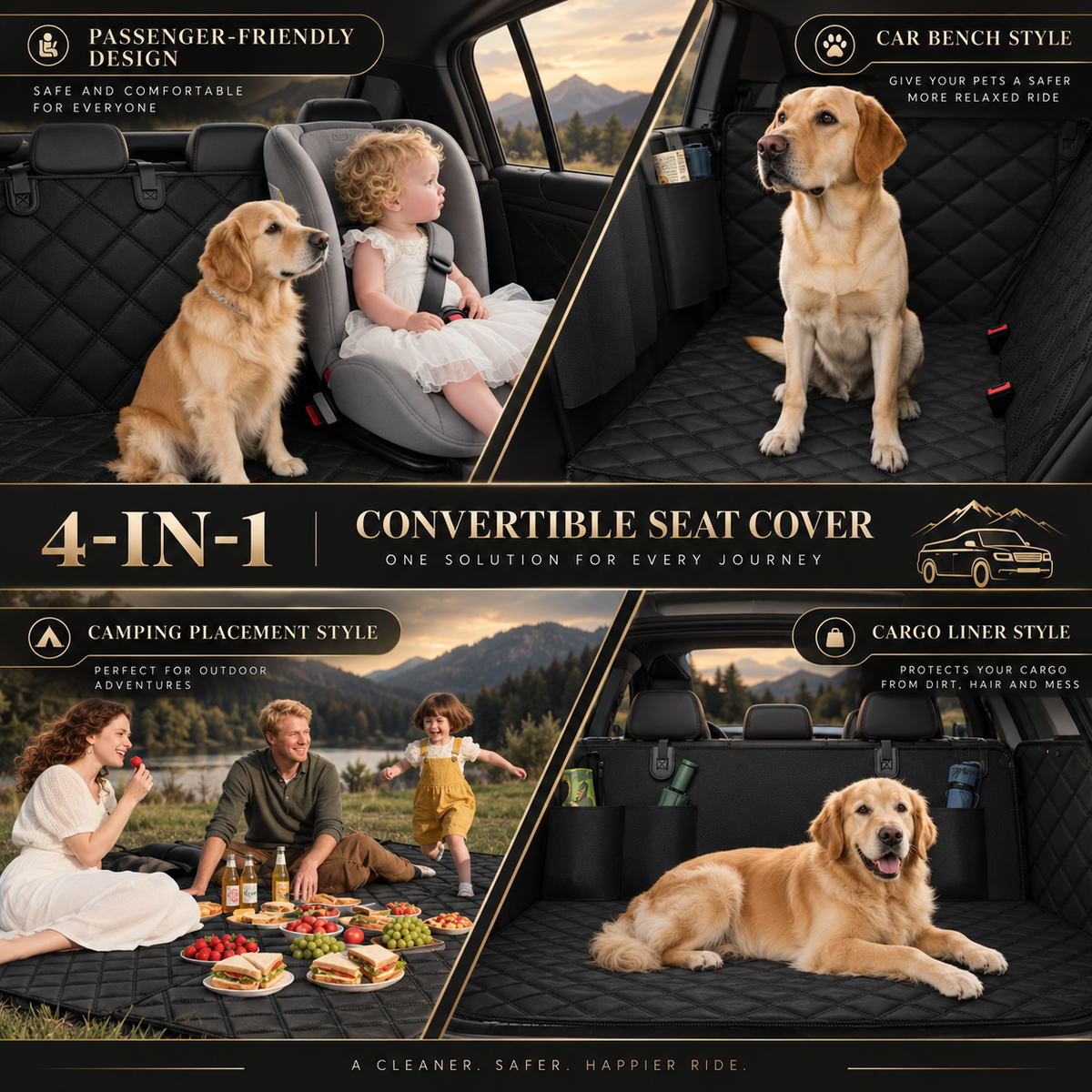 Hauler Co. 4-in-1 Dog Trail Seat Cover